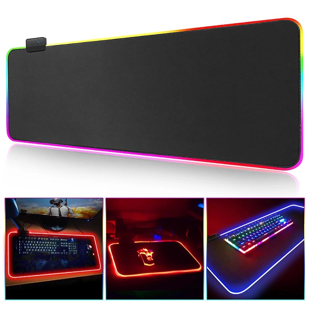 Tech Desktop Accessories - Podkładka pod mysz LED, podświetlana, duża,