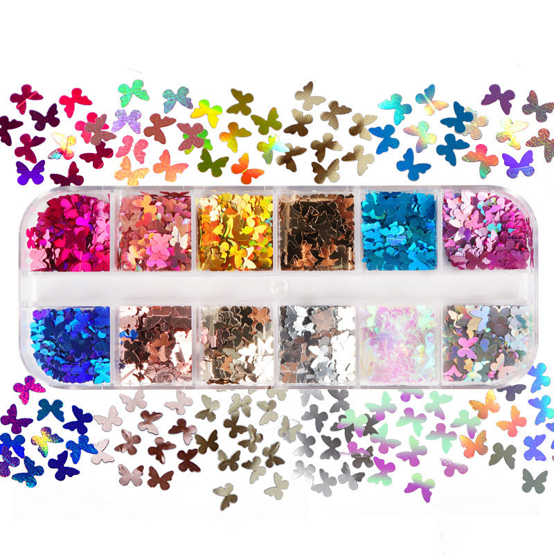 Tech Accessories & Gadgets - Mix kolor fluorescencyjny motyl brokat przedłużanie