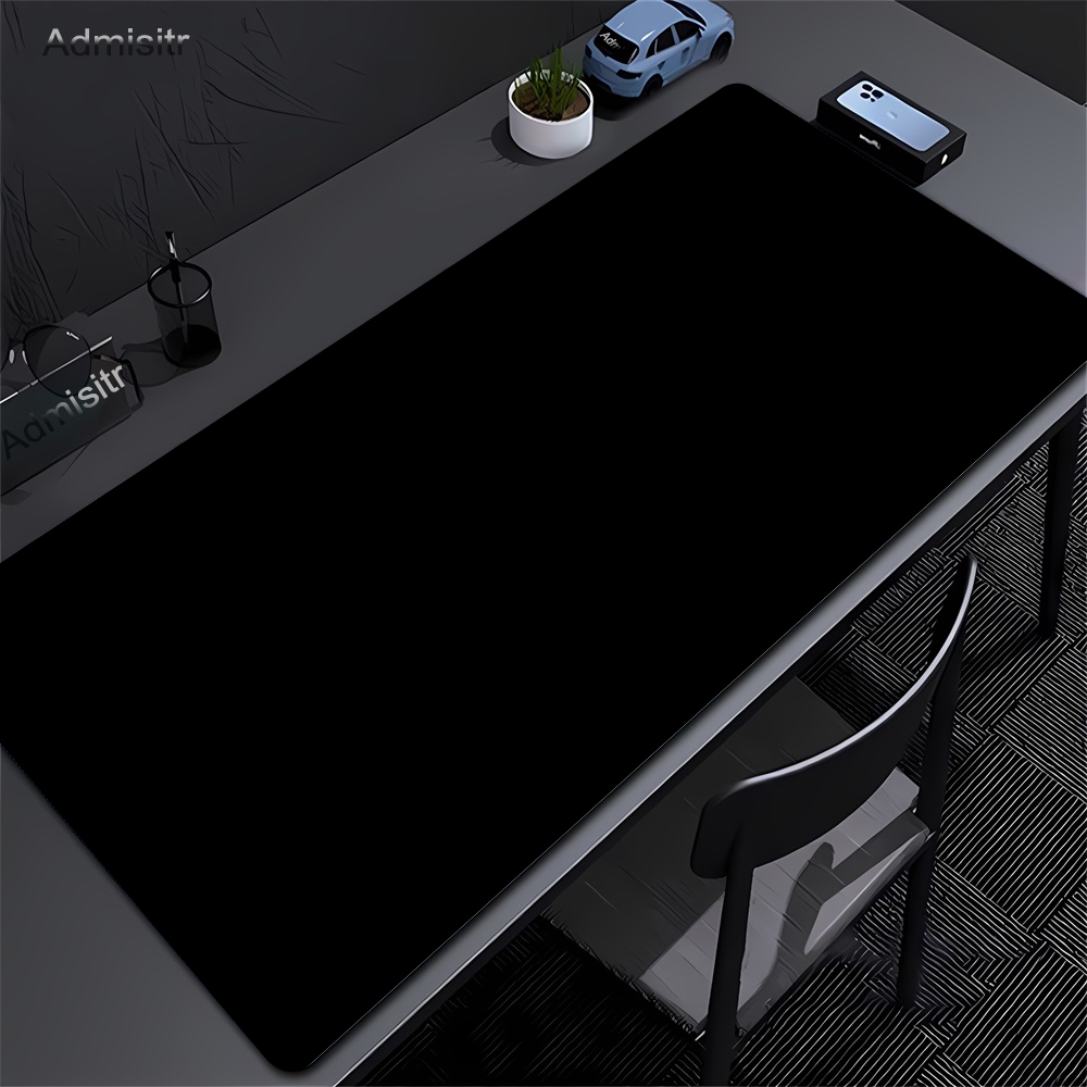 Tech Desktop Accessories - Duża czarna podkładka pod mysz jednokolorowa