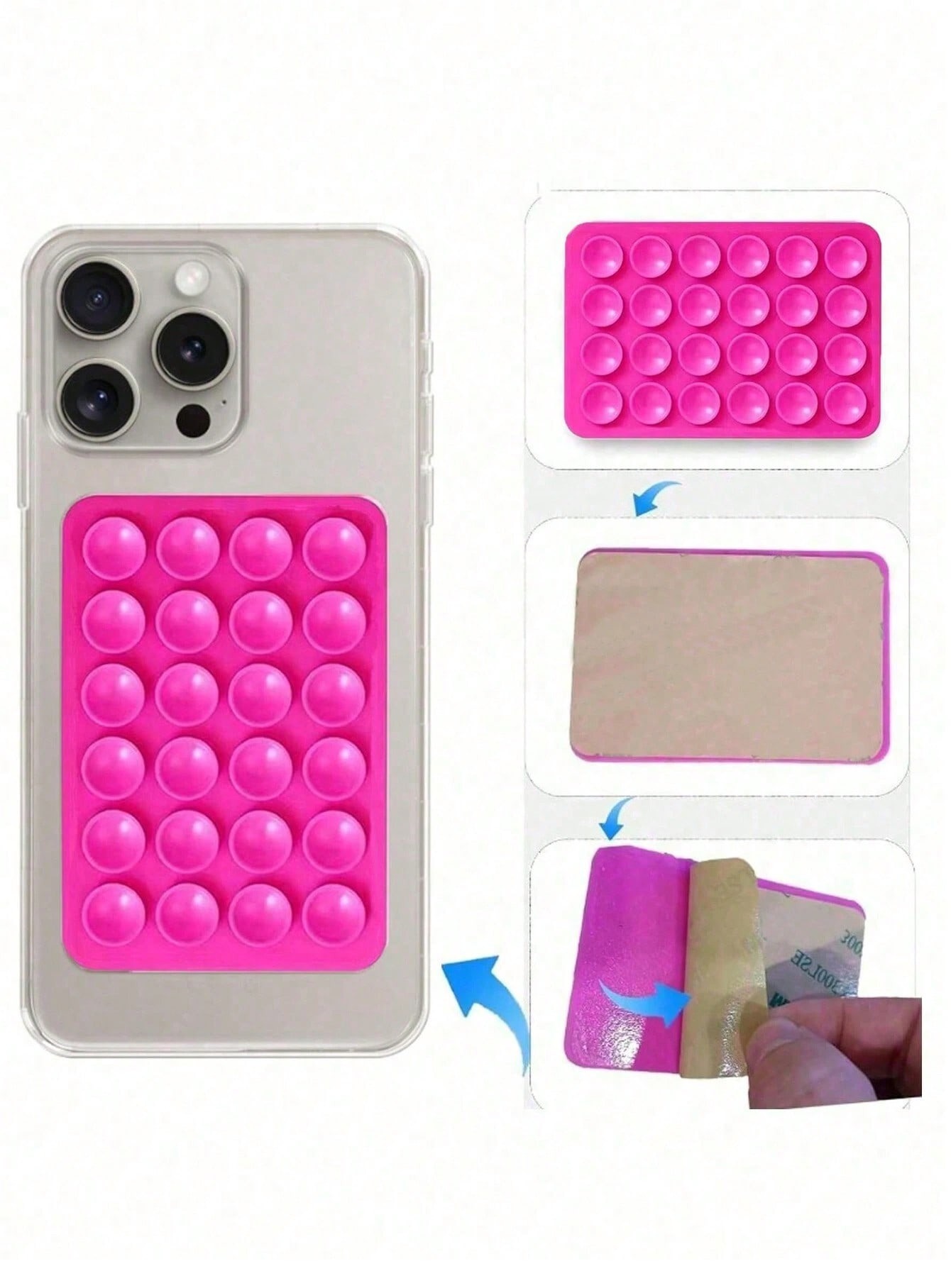 Tech Accessories Iphone - Silikonowe etui na telefon z przyssawką,