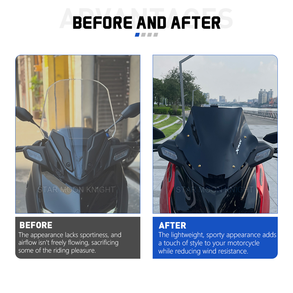 Motocyklowa szyba sportowa do  – Xmax Tech Max Accessories recenzja i cena